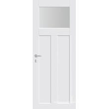 MDF Solid Doors Exterior White Entry Door with Glass Insert